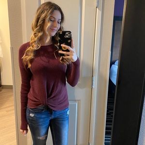 Lovestitch purple knit long sleeve shirt